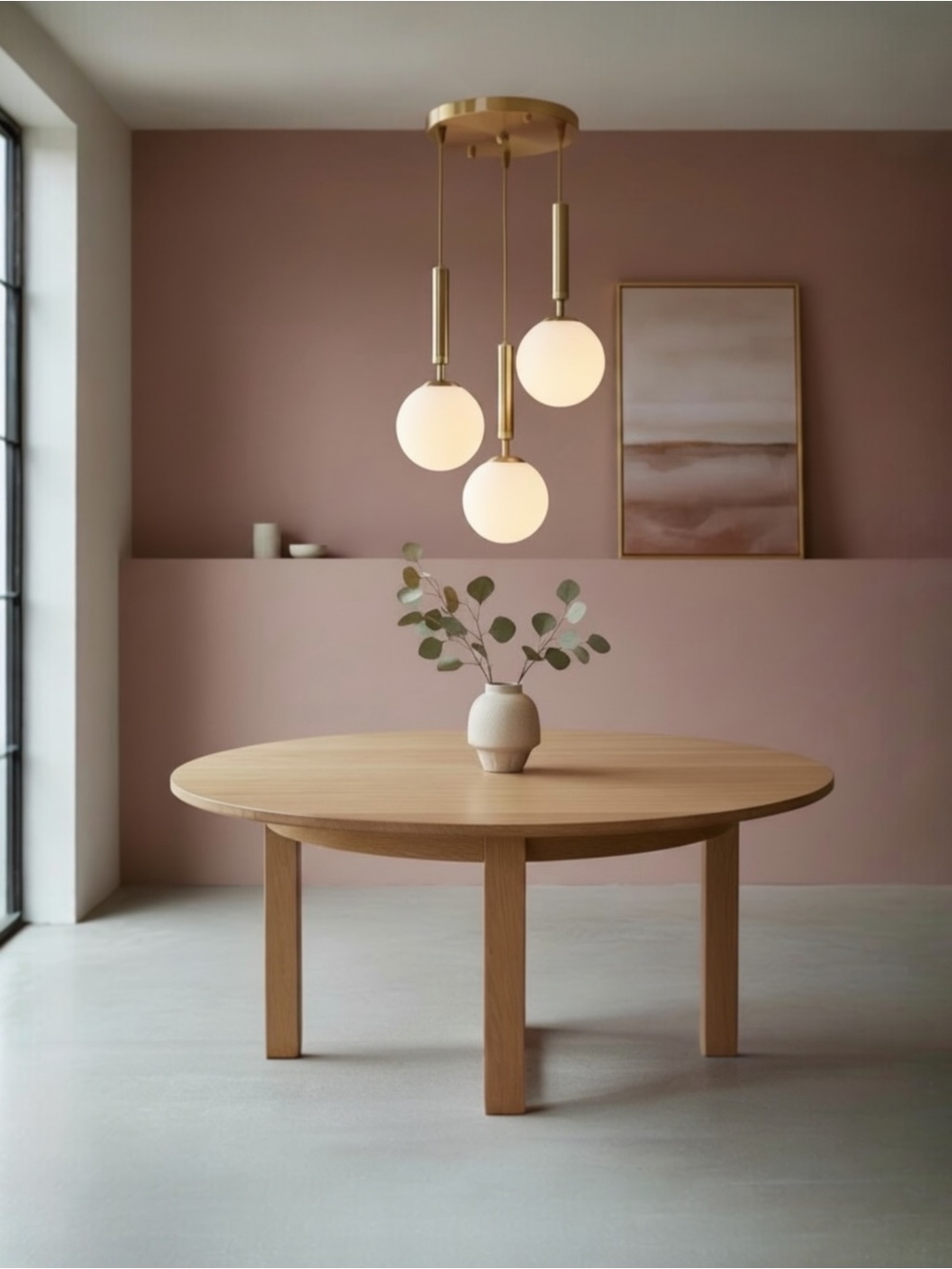 NEW Anthropologie Chandelier Mid Century Modern Gold Globe Light Ceiling Fixture